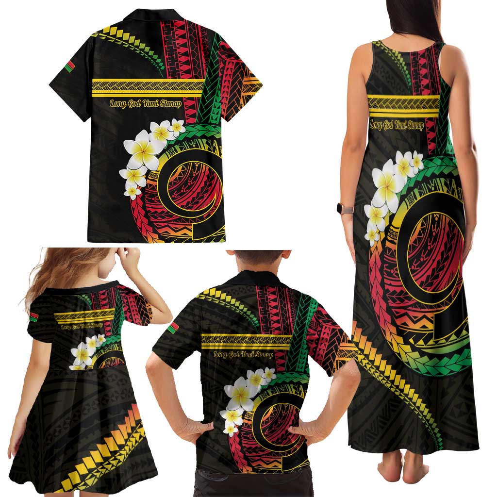 Vanuatu Independence Day Family Matching Tank Maxi Dress and Hawaiian Shirt Yumi 45th Hapi Indipendens Dei LT01 - Polynesian Pride