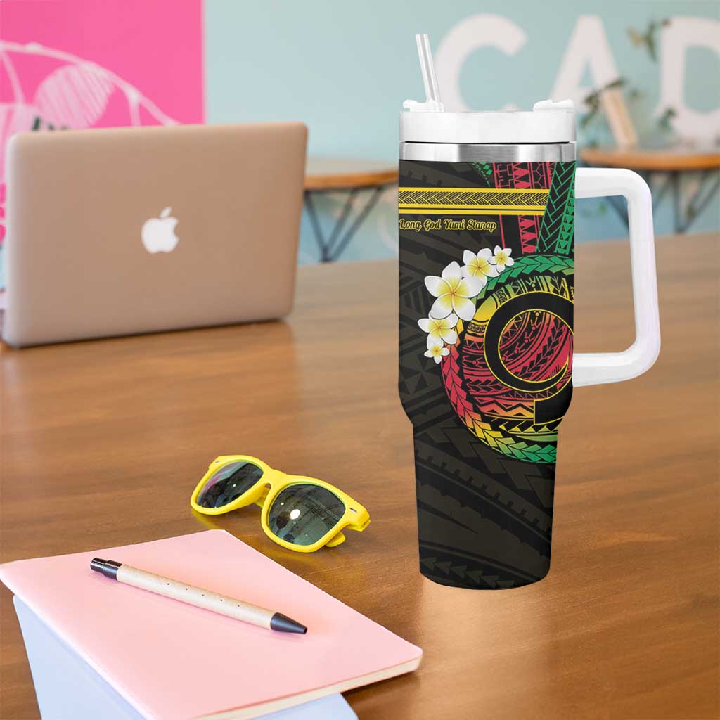 Vanuatu Independence Day Tumbler With Handle Yumi 45th Hapi Indipendens Dei LT01
