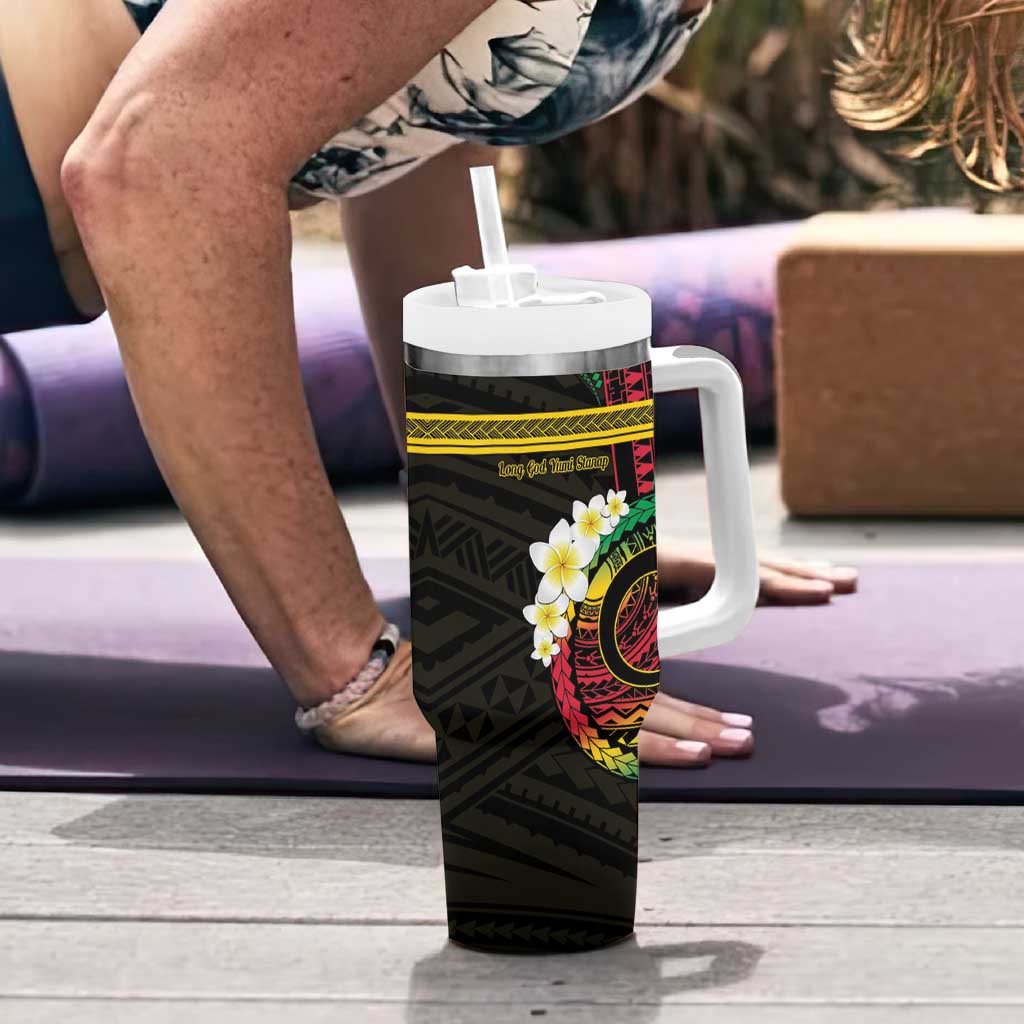 Vanuatu Independence Day Tumbler With Handle Yumi 45th Hapi Indipendens Dei LT01