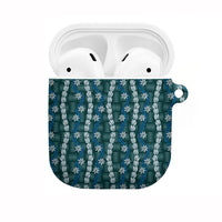 Pikake Maile Tiare Lei AirPods Case Polu Lauhala Pattern