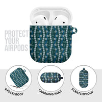 Pikake Maile Tiare Lei AirPods Case Polu Lauhala Pattern