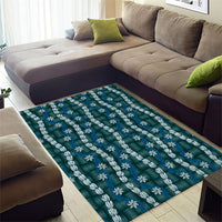 Pikake Maile Tiare Lei Area Rug Polu Lauhala Pattern