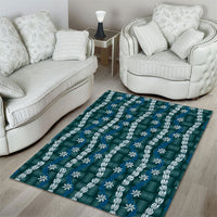 Pikake Maile Tiare Lei Area Rug Polu Lauhala Pattern