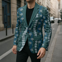 Pikake Maile Tiare Lei Blazer Polu Lauhala Pattern