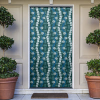 Pikake Maile Tiare Lei Door Cover Polu Lauhala Pattern