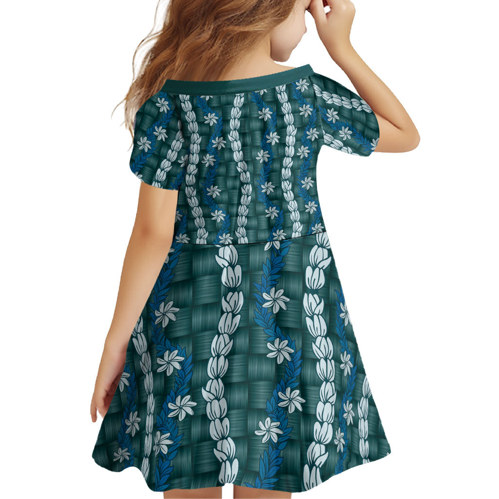 Pikake Maile Tiare Lei Family Matching Off Shoulder Maxi Dress and Hawaiian Shirt Polu Lauhala Pattern LT01 - Polynesian Pride