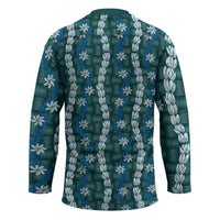 Pikake Maile Tiare Lei Hockey Jersey Polu Lauhala Pattern