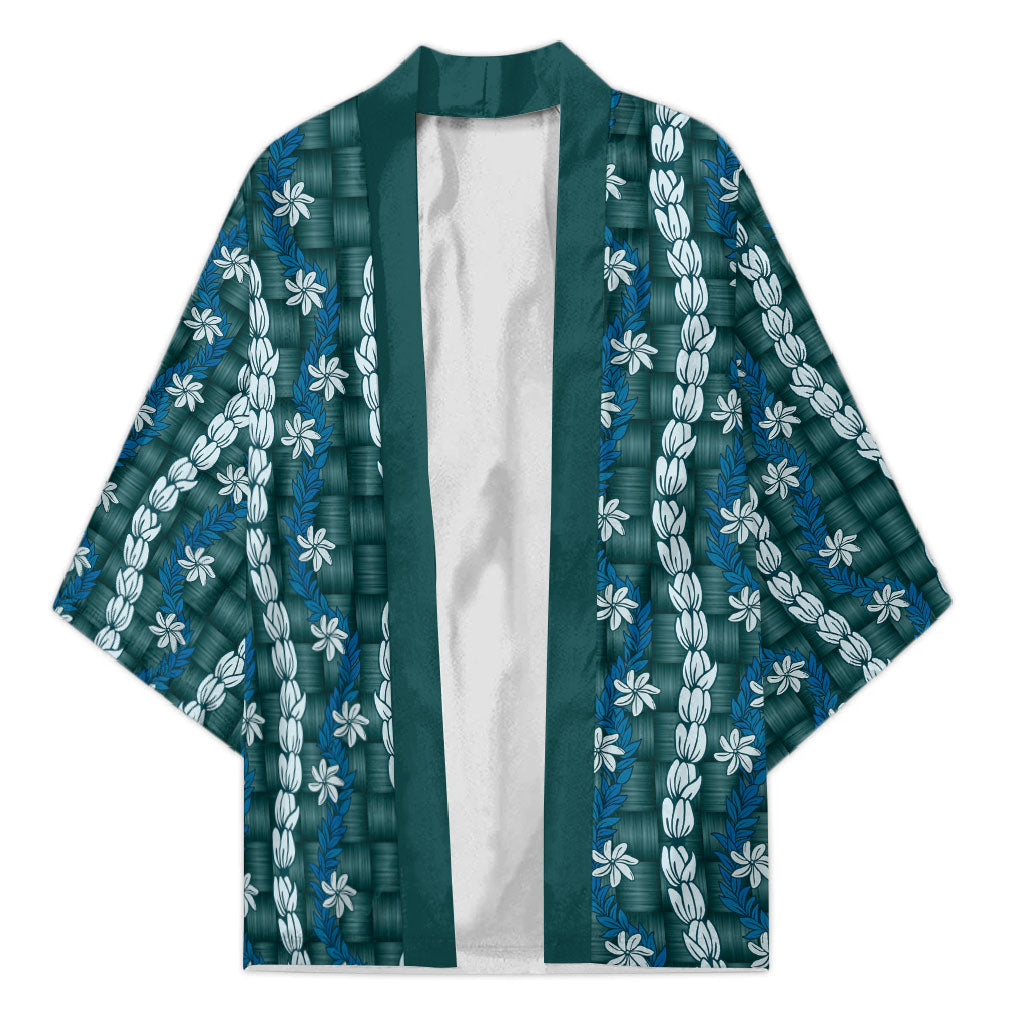 Pikake Maile Tiare Lei Kimono Polu Lauhala Pattern