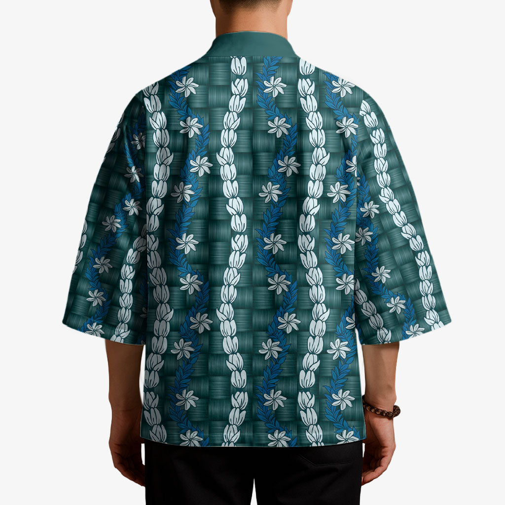 Pikake Maile Tiare Lei Kimono Polu Lauhala Pattern