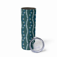 Pikake Maile Tiare Lei Skinny Tumbler Polu Lauhala Pattern