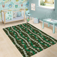 Pikake Maile Tiare Lei Area Rug Omaomao Lauhala Pattern