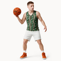 Pikake Maile Tiare Lei Basketball Jersey Omaomao Lauhala Pattern