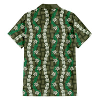 Pikake Maile Tiare Lei Family Matching Puletasi and Hawaiian Shirt Omaomao Lauhala Pattern