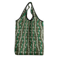 Pikake Maile Tiare Lei Grocery Bag Omaomao Lauhala Pattern