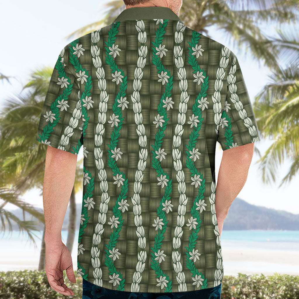 Pikake Maile Tiare Lei Hawaiian Shirt Omaomao Lauhala Pattern