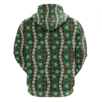 Pikake Maile Tiare Lei Hoodie Omaomao Lauhala Pattern