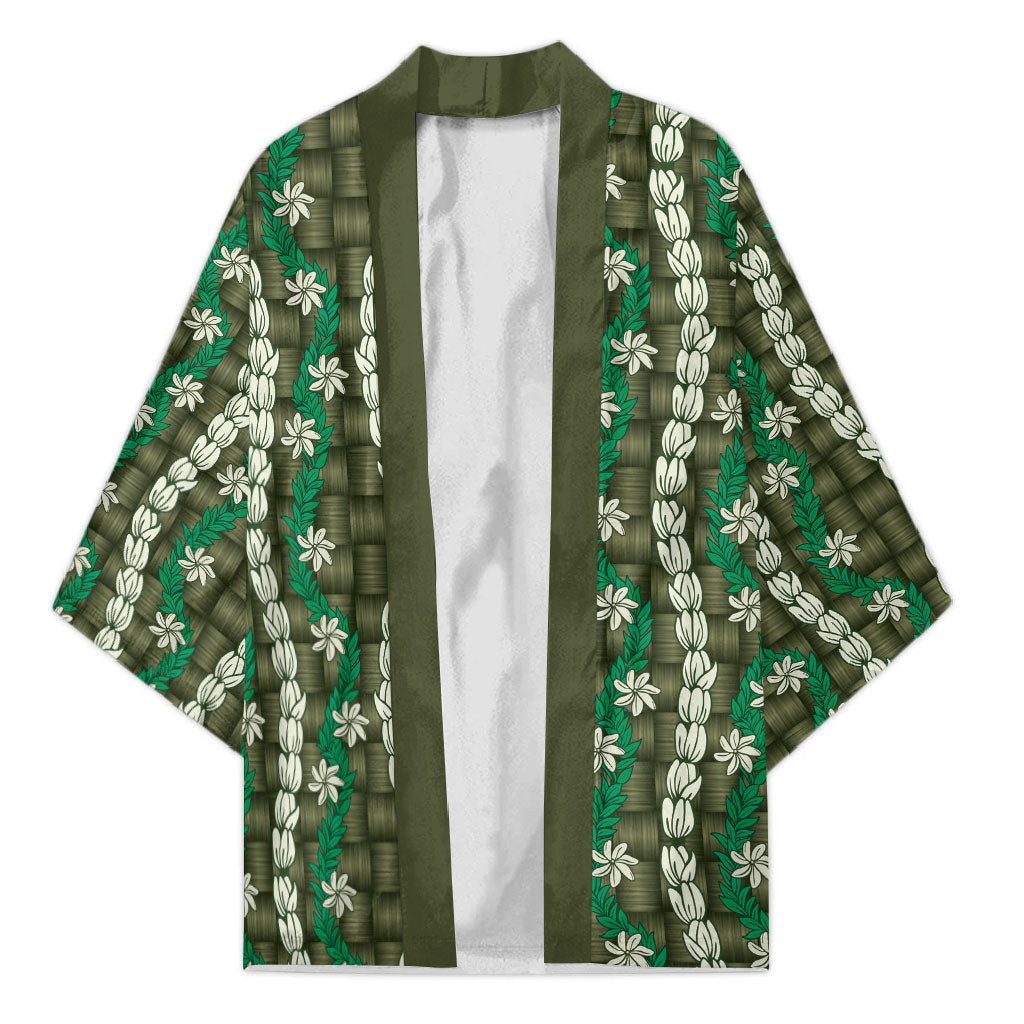 Pikake Maile Tiare Lei Kimono Omaomao Lauhala Pattern