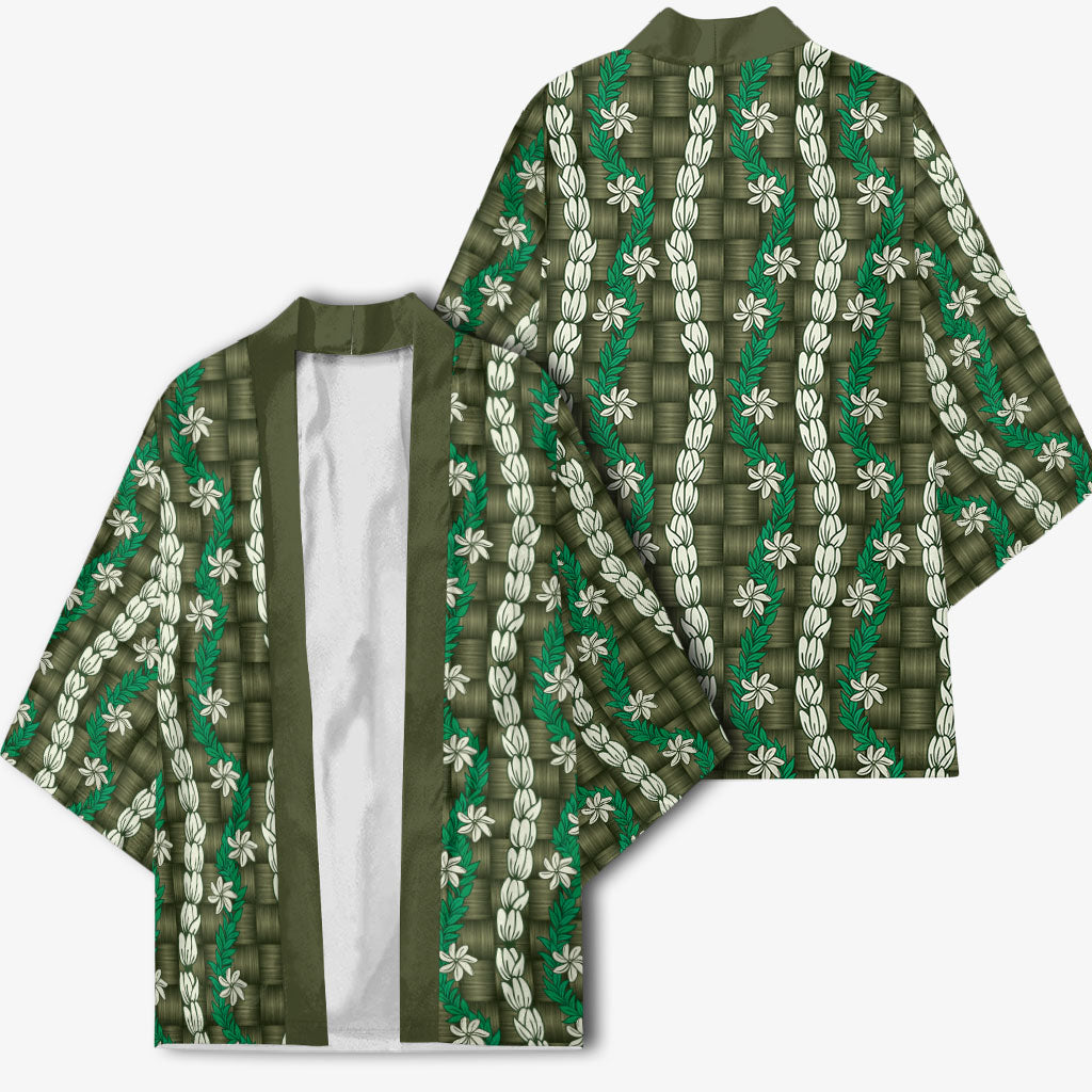 Pikake Maile Tiare Lei Kimono Omaomao Lauhala Pattern