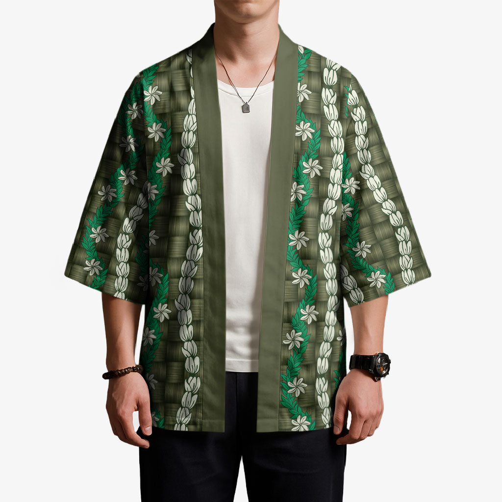 Pikake Maile Tiare Lei Kimono Omaomao Lauhala Pattern