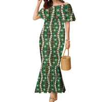 Pikake Maile Tiare Lei Mermaid Dress Omaomao Lauhala Pattern