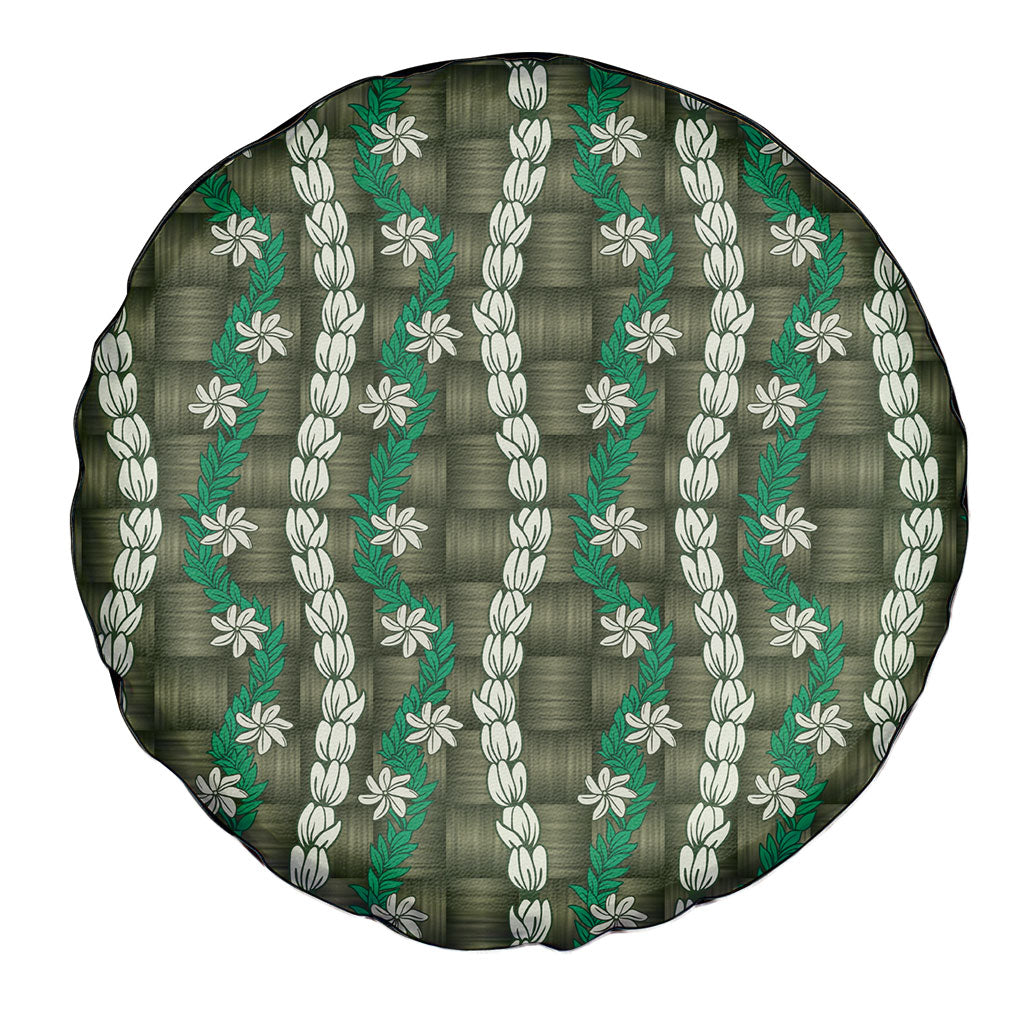 Pikake Maile Tiare Lei Spare Tire Cover Omaomao Lauhala Pattern
