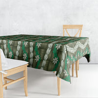 Pikake Maile Tiare Lei Tablecloth Omaomao Lauhala Pattern