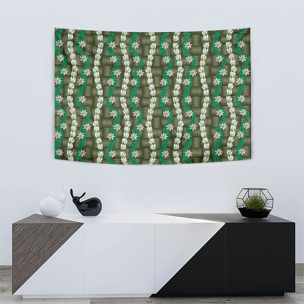 Pikake Maile Tiare Lei Tapestry Omaomao Lauhala Pattern