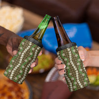 Pikake Maile Tiare Lei 4 in 1 Can Cooler Tumbler Natural Lauhala Pattern LT01 - Polynesian Pride