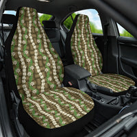 Pikake Maile Tiare Lei Car Seat Cover Natural Lauhala Pattern