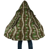 Pikake Maile Tiare Lei Cloak Natural Lauhala Pattern