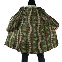 Pikake Maile Tiare Lei Cloak Natural Lauhala Pattern