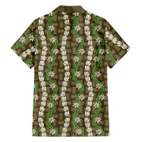 Pikake Maile Tiare Lei Family Matching Mermaid Dress and Hawaiian Shirt Natural Lauhala Pattern LT01 - Polynesian Pride