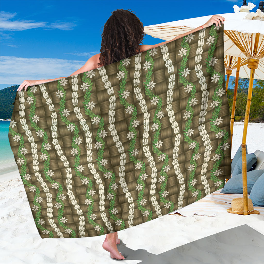 Pikake Maile Tiare Lei Sarong Natural Lauhala Pattern