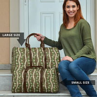 Pikake Maile Tiare Lei Travel Bag Natural Lauhala Pattern