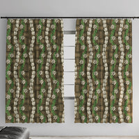 Pikake Maile Tiare Lei Window Curtain Natural Lauhala Pattern