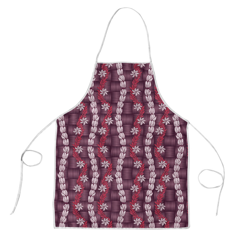 Pikake Maile Tiare Lei Apron Akala Lauhala Pattern