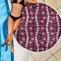 Pikake Maile Tiare Lei Beach Blanket Akala Lauhala Pattern