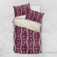 Pikake Maile Tiare Lei Bedding Set Akala Lauhala Pattern