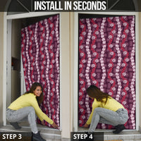 Pikake Maile Tiare Lei Door Cover Akala Lauhala Pattern