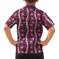 Pikake Maile Tiare Lei Family Matching Off Shoulder Short Dress and Hawaiian Shirt Akala Lauhala Pattern LT01 - Polynesian Pride