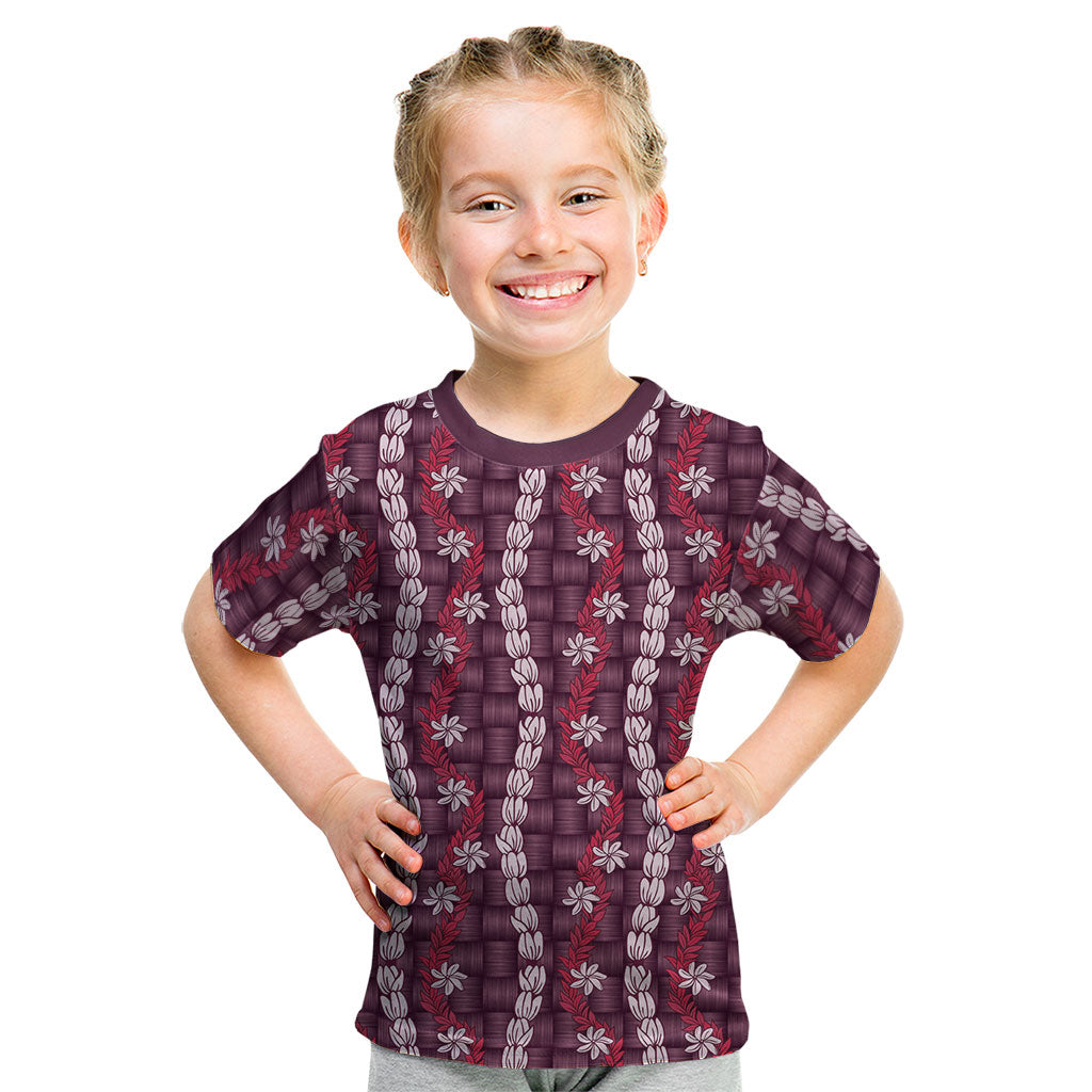 Pikake Maile Tiare Lei Kid T Shirt Akala Lauhala Pattern