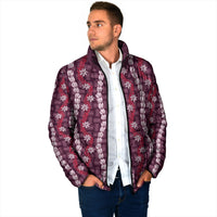 Pikake Maile Tiare Lei Padded Jacket Akala Lauhala Pattern