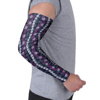 Pikake Maile Tiare Lei Arm Sleeves Poni Lauhala Pattern