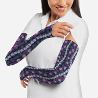 Pikake Maile Tiare Lei Arm Sleeves Poni Lauhala Pattern