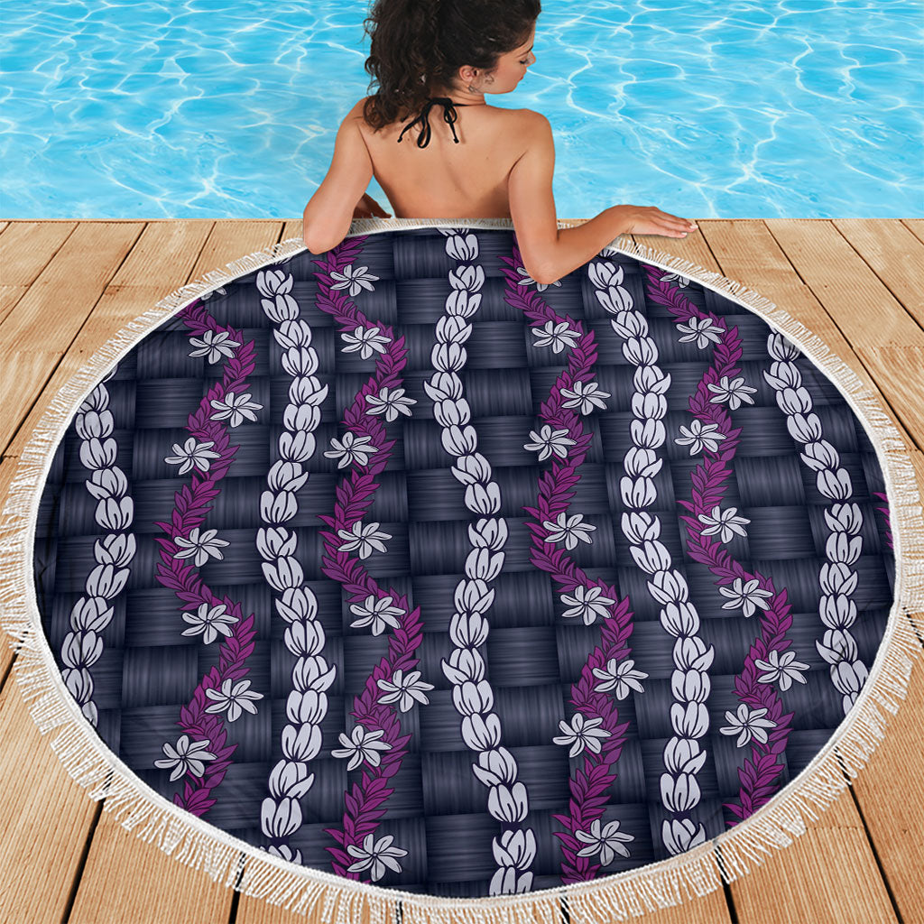 Pikake Maile Tiare Lei Beach Blanket Poni Lauhala Pattern