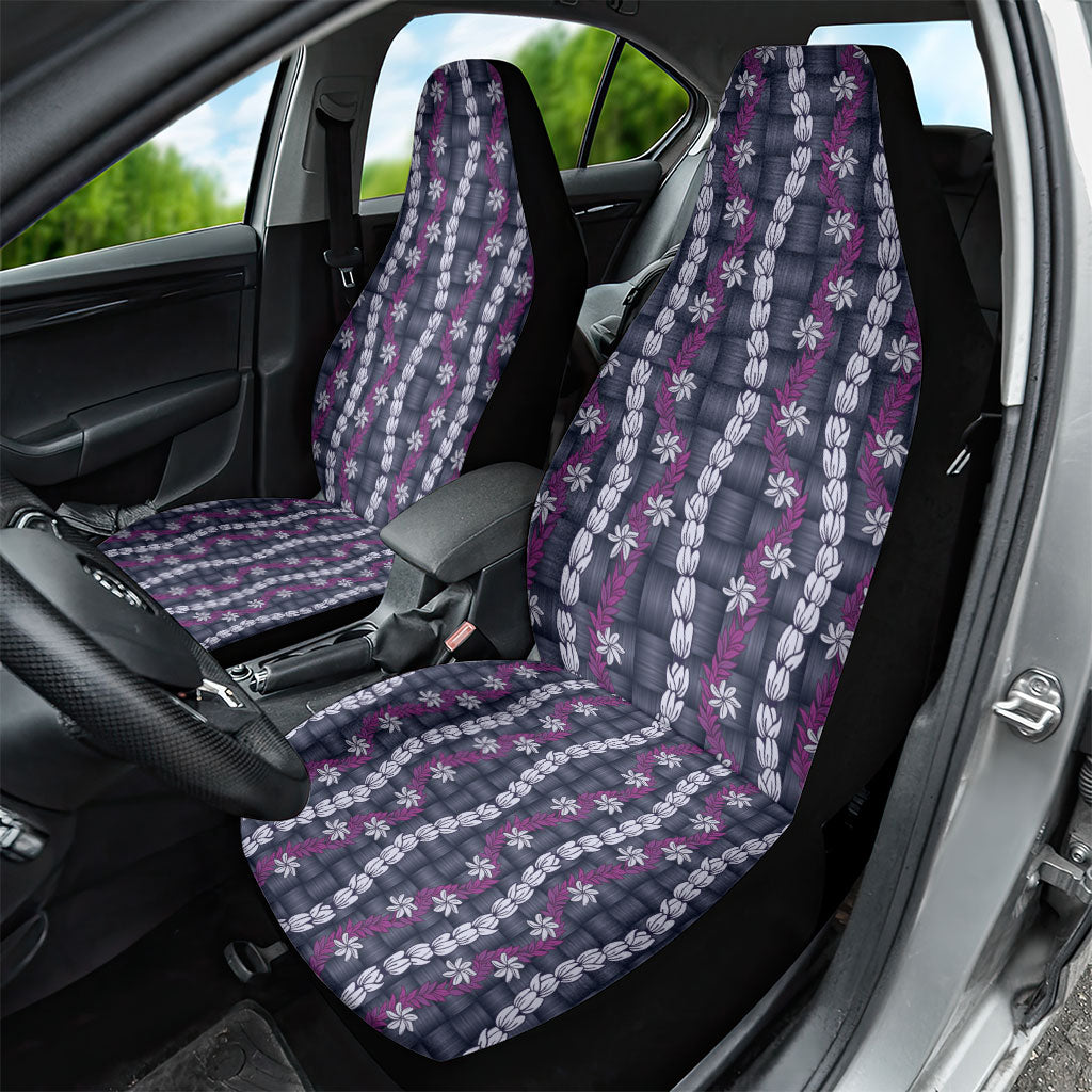Pikake Maile Tiare Lei Car Seat Cover Poni Lauhala Pattern