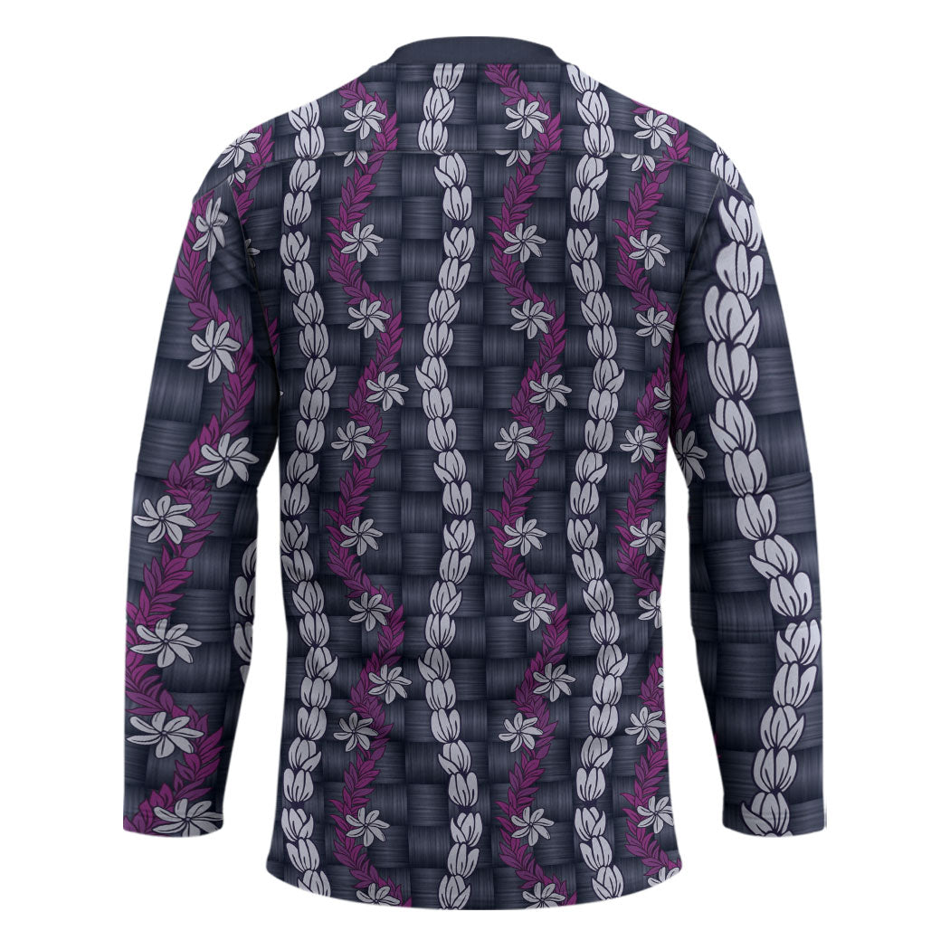 Pikake Maile Tiare Lei Hockey Jersey Poni Lauhala Pattern