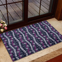 Pikake Maile Tiare Lei Rubber Doormat Poni Lauhala Pattern