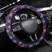 Pikake Maile Tiare Lei Steering Wheel Cover Poni Lauhala Pattern