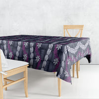 Pikake Maile Tiare Lei Tablecloth Poni Lauhala Pattern